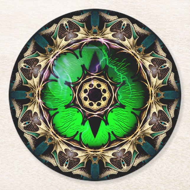 Dessous-de-verre Rond En Papier L'oeil du dragon (Devant)