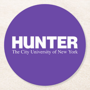 Dessous-de-verre Rond En Papier Logo académique de Hunter College CUNY