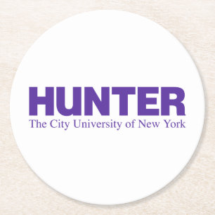 Dessous-de-verre Rond En Papier Logo académique de Hunter College CUNY