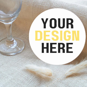 Dessous-de-verre Rond En Papier Logo de conception personnalisée Événements profes