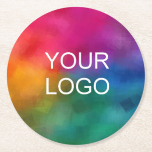 Dessous-de-verre Rond En Papier Logo d'entreprise personnalisé Modèle d'entreprise