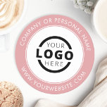 Dessous-de-verre Rond En Papier Logo d'entreprise personnalisé rose promotionnel<br><div class="desc">Créez votre propre dessous de verre personnalisé avec le logo de votre entreprise ou une image personnalisée. Les dessous de verre promotionnels customisés avec votre logo d'entreprise sont parfaits pour les dîners d'entreprise ou tout événement où les dessous de verre de marque seraient idéaux. Si vous avez un restaurant, un...</div>