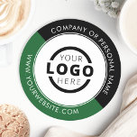 Dessous-de-verre Rond En Papier Logo d'entreprise promotionnel personnalisé en ver<br><div class="desc">Créez votre propre dessous de verre personnalisé avec le logo de votre entreprise ou une image personnalisée. Les dessous de verre promotionnels customisés avec votre logo d'entreprise sont parfaits pour les dîners d'entreprise ou tout événement où les dessous de verre de marque seraient idéaux. Si vous avez un restaurant, un...</div>