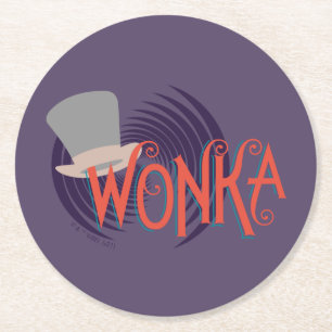 Dessous-de-verre Rond En Papier Logo Wonka Spiral