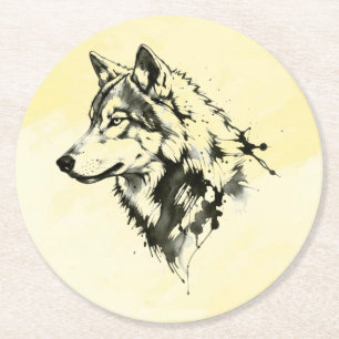 Dessous-de-verre Rond En Papier Loup