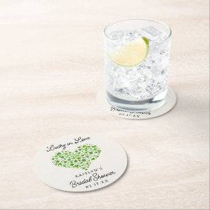 Dessous-de-verre Rond En Papier Lucky In Love Fête de Saint-Patrick Enterrement de