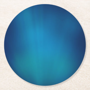 Dessous-de-verre Rond En Papier Lueur profonde bleue sous-marine