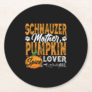 Dessous-de-verre Rond En Papier M3SSS Miniature Schnauzer Don de chien Halloween A