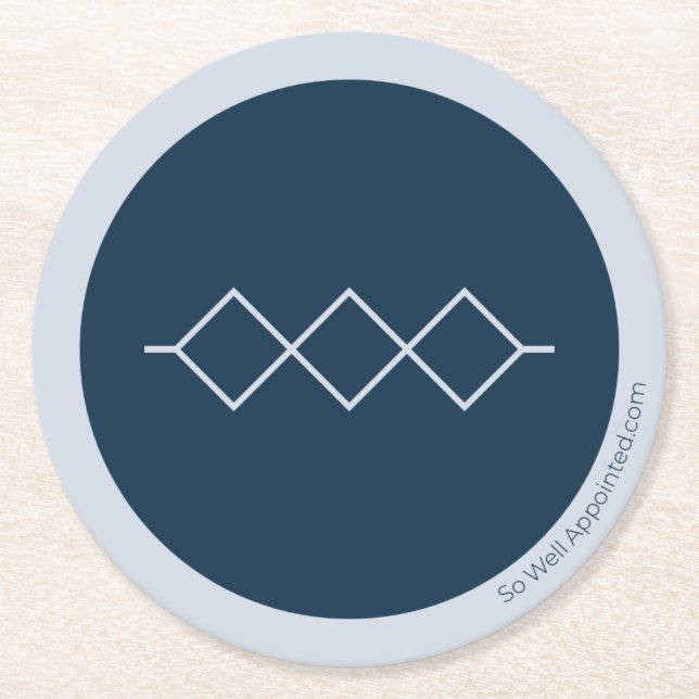 Dessous-de-verre Rond En Papier Maison de location (Devant)