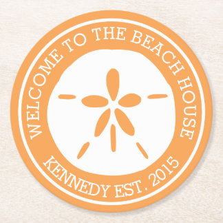 Dessous-de-verre Rond En Papier Maison de plage