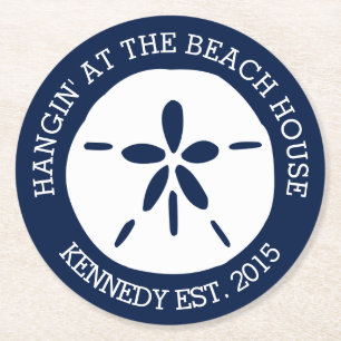 Dessous-de-verre Rond En Papier Maison de plage