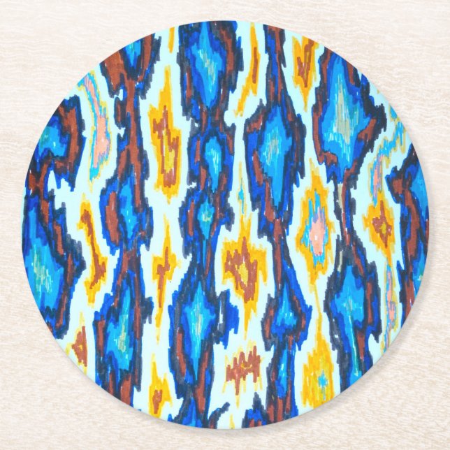 Dessous-de-verre Rond En Papier Majorque (Devant)