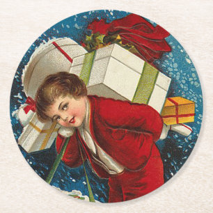 Dessous-de-verre Rond En Papier Many Christmas Packages