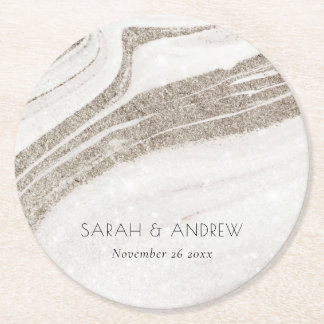 Dessous-de-verre Rond En Papier Mariage