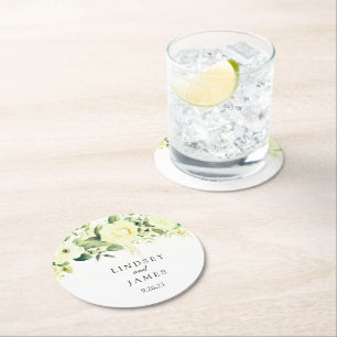 Dessous-de-verre Rond En Papier Mariage
