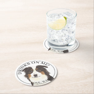 Dessous-de-verre Rond En Papier Mariage berger australien australien australien pe