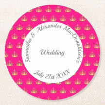 Mariage de couronne rose et or clair