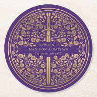 Mariage d'épée médiévale violette