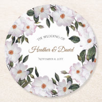 Mariage d'illustration botanique des Roses blanche