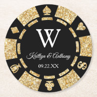 Mariage Gold Parties scintillant Poker Chip Casino