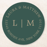 Mariage Monogramme Emerald Green