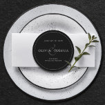 Dessous-de-verre Rond En Papier Mariage noir moderne minimaliste<br><div class="desc">Ces élégantes dessous de verre minimalistes en mariage présentent un design moderne simple sur un dessous de verre rond. Ajoutez votre date spéciale,  vos prénoms et le nom du lieu mariage.</div>