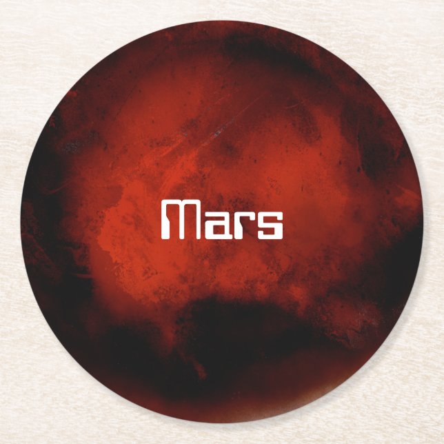 Dessous-de-verre Rond En Papier Mars (Devant)