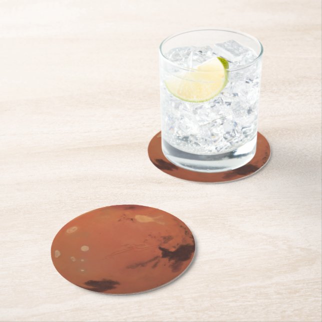 Dessous-de-verre Rond En Papier Mars (En situation)