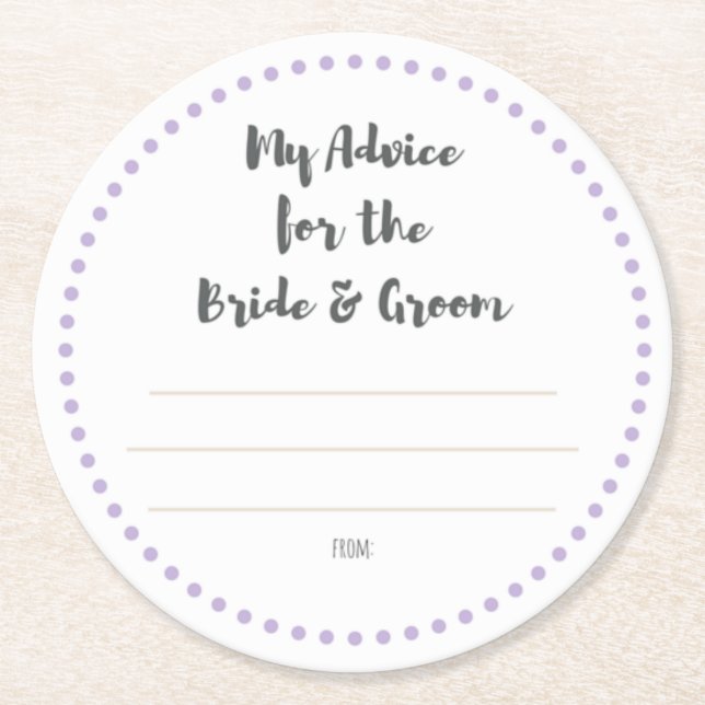 Dessous-de-verre Rond En Papier mes "deux cents " (Devant)