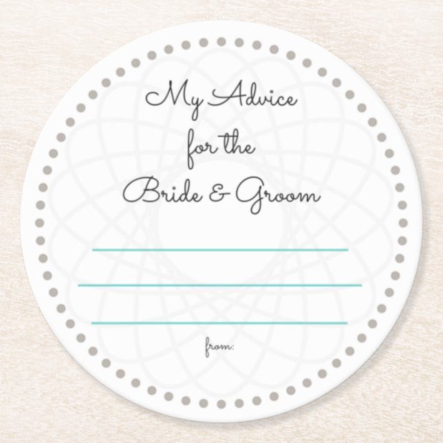 Dessous-de-verre Rond En Papier mes "deux cents" (Devant)