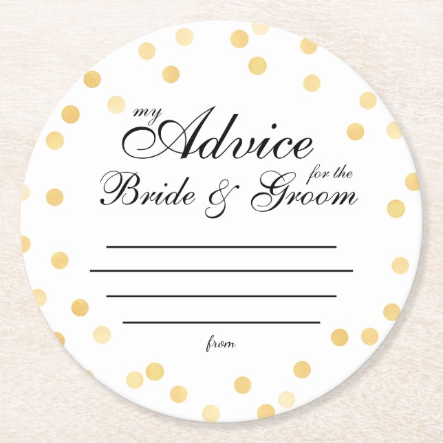 Dessous-de-verre Rond En Papier mes "deux cents" (Devant)