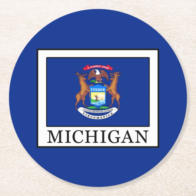 Dessous-de-verre Rond En Papier Michigan (Devant)