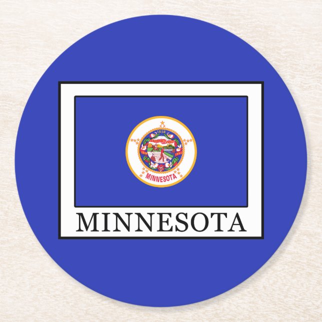 Dessous-de-verre Rond En Papier Minnesota (Devant)