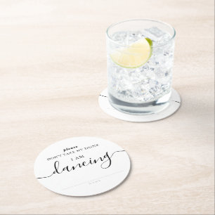 Dessous-de-verre Rond En Papier Moderne minimaliste Ne prenez pas mon verre Je dan