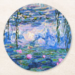 Dessous-de-verre Rond En Papier Monet - Water Lilies, 1919,<br><div class="desc">Claude Monet 1919 peinture,  Water LIlies (rose).</div>