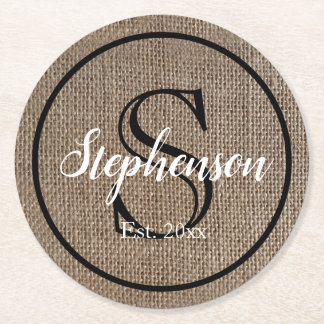Dessous-de-verre Rond En Papier Monogramme de Burap Look
