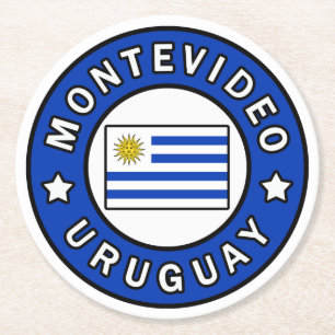 Dessous-de-verre Rond En Papier Montevideo Uruguay