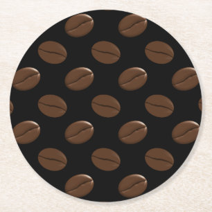 Dessous-de-verre Rond En Papier Motif de café