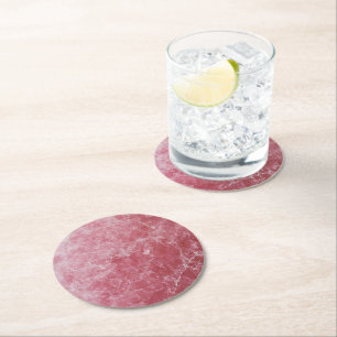 Dessous-de-verre Rond En Papier Motif rose marbre