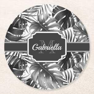 Dessous-de-verre Rond En Papier Motif tropical