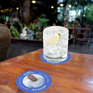 Dessous-de-verre Rond En Papier Mythe de l'homme légende photo royal bleu fête d'a