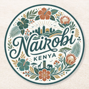 Dessous-de-verre Rond En Papier Nairobi Kenya