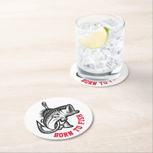 Dessous-de-verre Rond En Papier Né au poisson