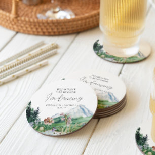 Dessous-de-verre Rond En Papier Ne prenez pas mon verre   Fleur sauvage de montagn