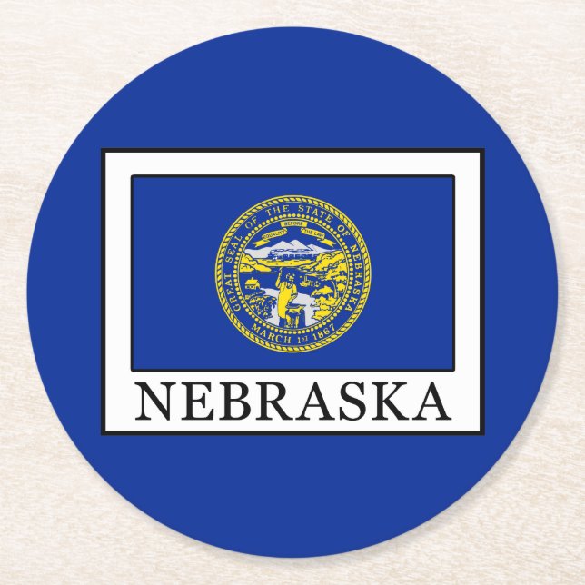 Dessous-de-verre Rond En Papier Nebraska (Devant)
