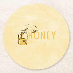 Dessous-de-verre Rond En Papier Nid d'abeille