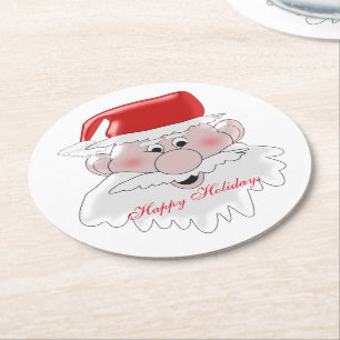 Dessous-de-verre Rond En Papier Noël père Noël