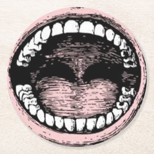 Dessous-de-verre Rond En Papier Nouveauté du Dentist Party (Devant)