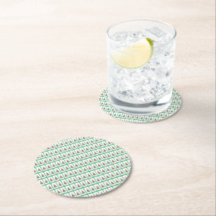 Dessous-de-verre Rond En Papier O Arbre de Noël