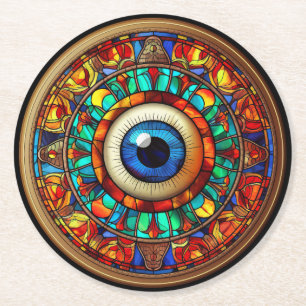 Dessous-de-verre Rond En Papier Oeil de dragon